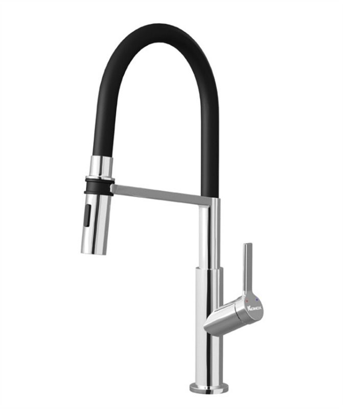 Vòi rửa bát nóng lạnh thân mềm Konox Tema Chrome