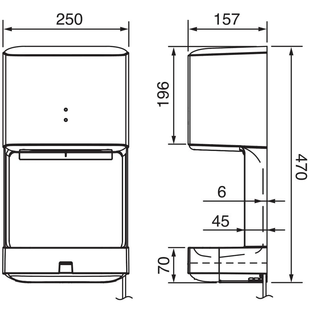 Bản vẽ kỹ thuật máy sấy tay Panasonic FJ‑T09A3