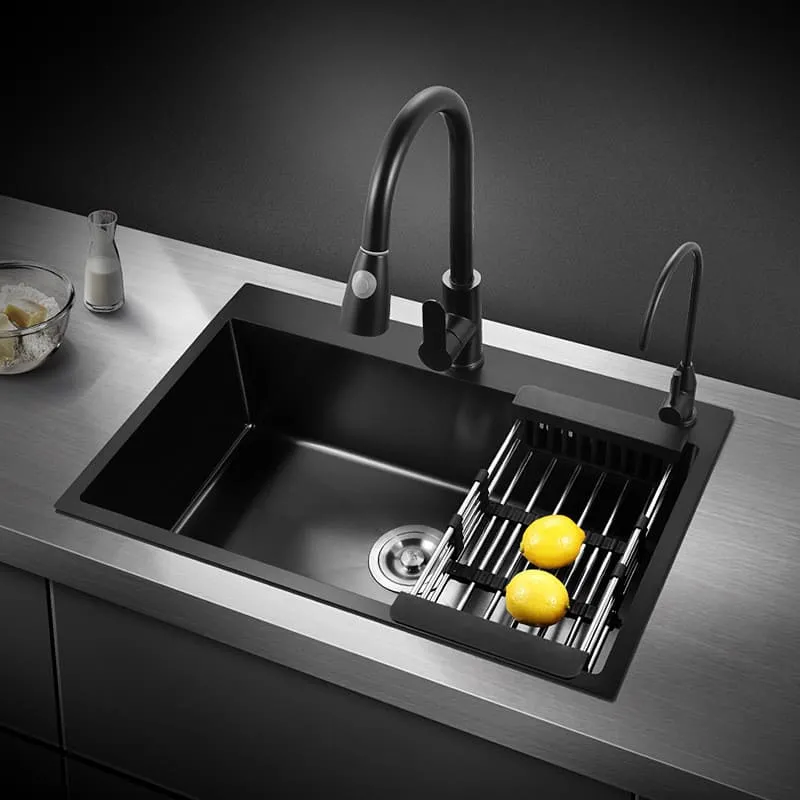 Chậu rửa bát 1 hố nano ghi xám Miken MKRB-7848GR