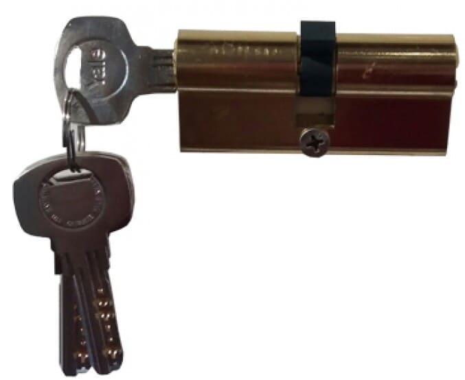 Ruột Khóa Yale 10-1002-3535-00-02-01 hai Đầu Chìa Màu Đồng Bóng 