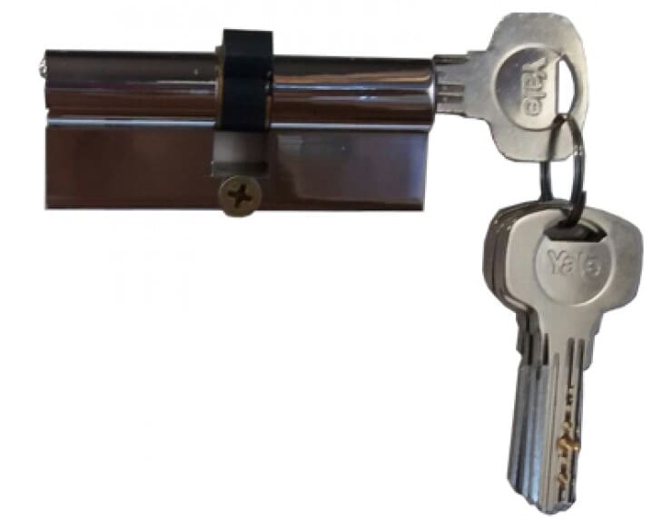 Ruột Khóa Yale 10-1002-3535-00-11-01 Hai Đầu Chìa Màu Chrome Bóng