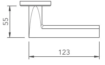 Bản vẽ Tay Nắm Gạt Cửa Phòng Yale YSLH179 US19 Inox Màu Đen Mờ 