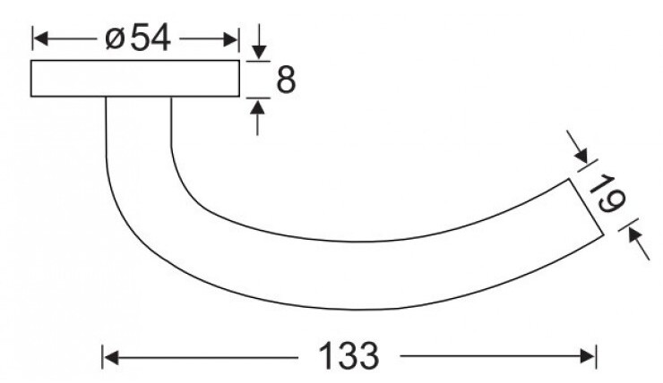Bản vẽ Tay Nắm Gạt Cửa Phòng Yale YTL040 US32D Inox Mờ 