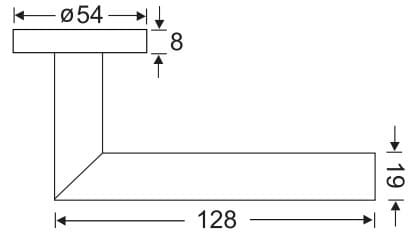 Bản vẽ Tay Nắm Gạt Cửa Phòng Yale YTL070 US32D Inox Mờ 