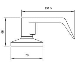 Bản vẽ Tay Nắm Yale 4697 US26D Cho Cửa Thoát Hiểm 