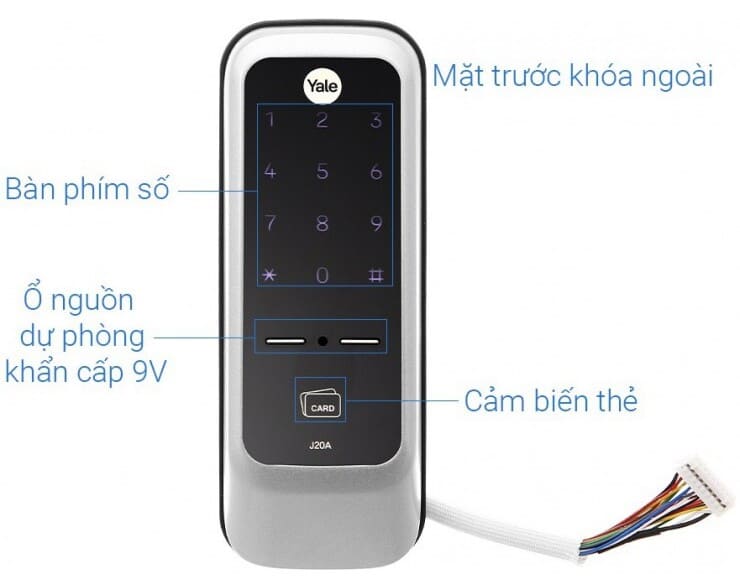 Khóa Điện Tử Yale J20A Thẻ Từ Rimlock