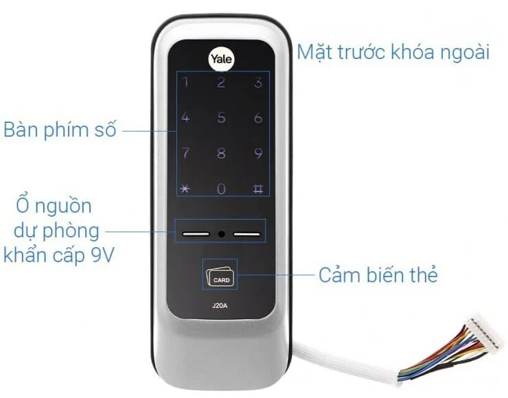 Khóa Điện Tử Yale J20A Thẻ Từ Rimlock