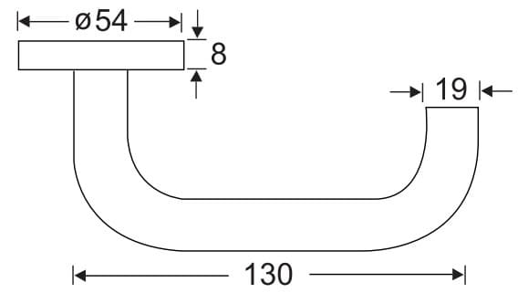 Bản vẽ Tay Nắm Gạt Cửa Phòng Yale YTL010 US19 Inox Màu Đen Mờ