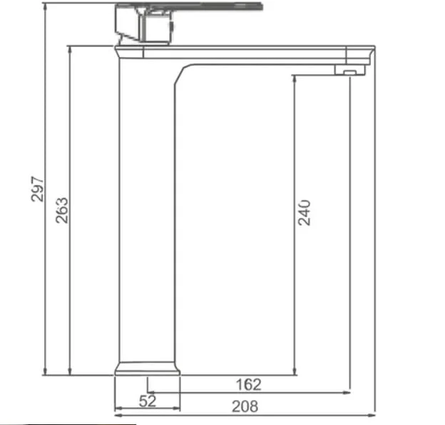 Bản vẽ Vòi chậu rửa mặt cao 30cm Clean Max RL-51121CR
