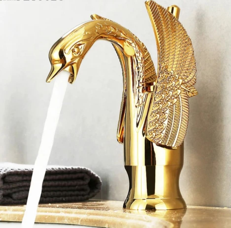 Vòi chậu thiên nga mạ vàng Clean Max VR5302