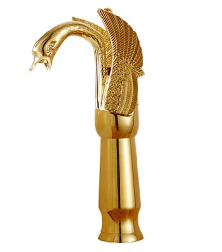 Vòi chậu thiên nga mạ vàng cao 30cm Clean Max VR5304