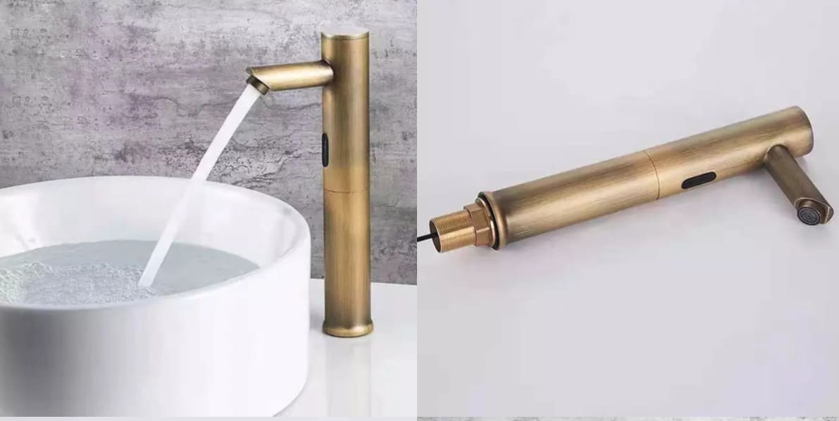 Vòi rửa tay tự động xả nước màu đồng cổ Clean Max VCU1108