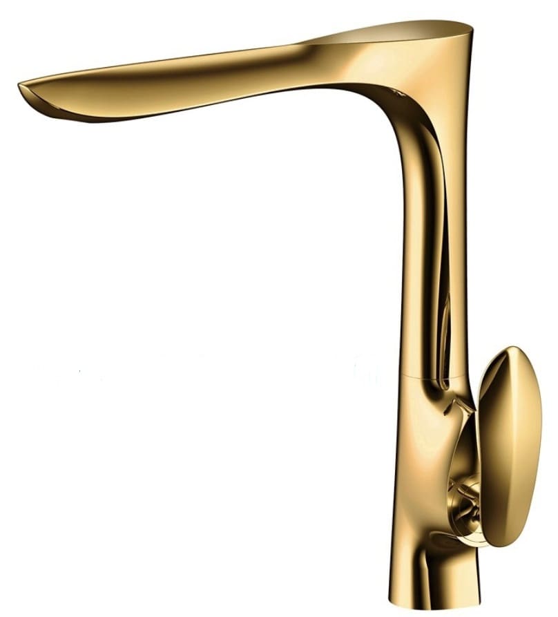 Vòi chậu rửa mặt nghệ thuật mạ vàng Clean Max 6004