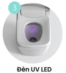 Nắp bồn cầu Vovo VB6100 kích hoạt đèn UV Led