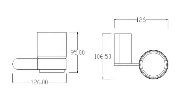Bản vẽ Giá để cốc đánh răng CleanMax 64010 