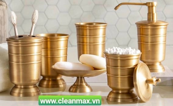 Bộ phụ kiện phòng tắm màu dồng thau CleanMax D1000 