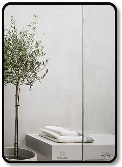 Gương soi Mifaco MC5083 viền nhôm đen