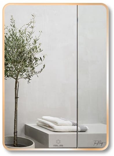 Gương soi GLS F13R30 viền nhôm hồng