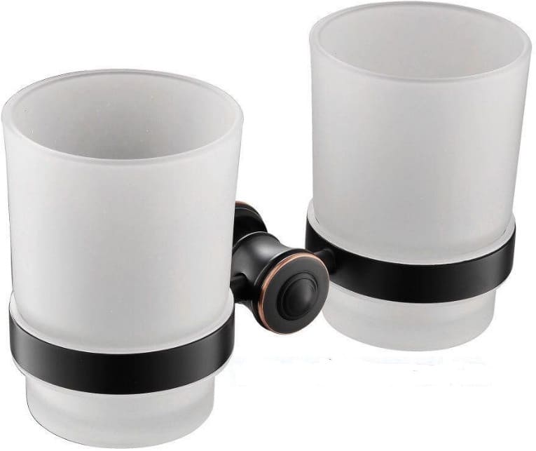 Giá để cốc đôi màu đen CleanMax 23011B