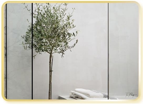 Gương soi Mifaco MC8068 viền nhôm vàng