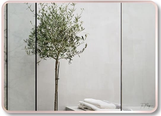 Gương soi Mifaco MC8070 viền nhôm nâu