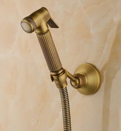 Vòi xịt vệ sinh kiểu cổ điển màu đồng thau CleanMax PQ814CLM 