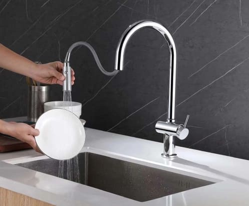 Vòi chậu rửa bát dây rút CleanMax A3006 