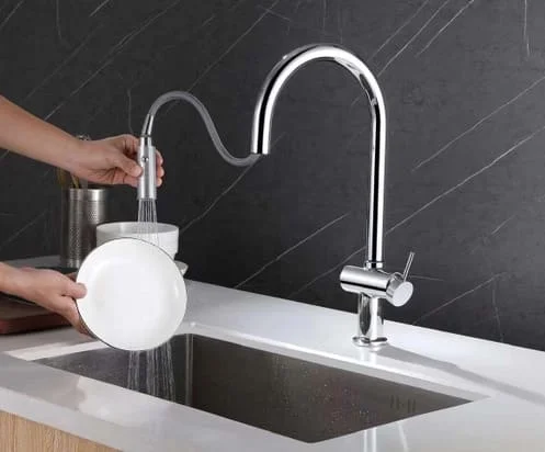 Vòi chậu rửa bát dây rút CleanMax A3006