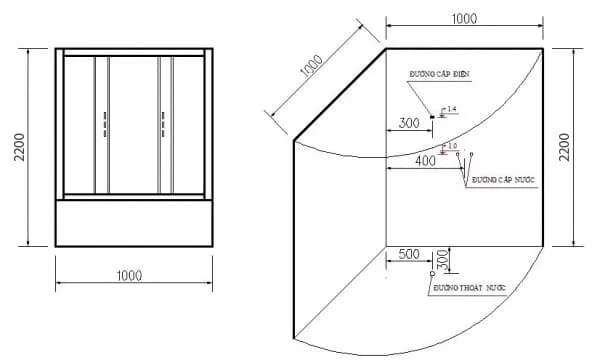 Bản vẽ Phòng Tắm Xông Hơi Uớt Govern JS-0188
