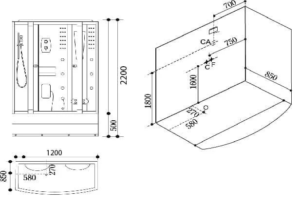 Bản vẽ Phòng Xông Hơi Uớt Govern JS-0115 