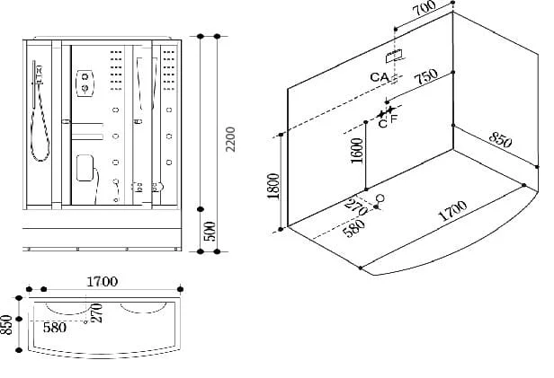 Bản vẽ Phòng Xông Hơi Uớt Govern JS-0108 