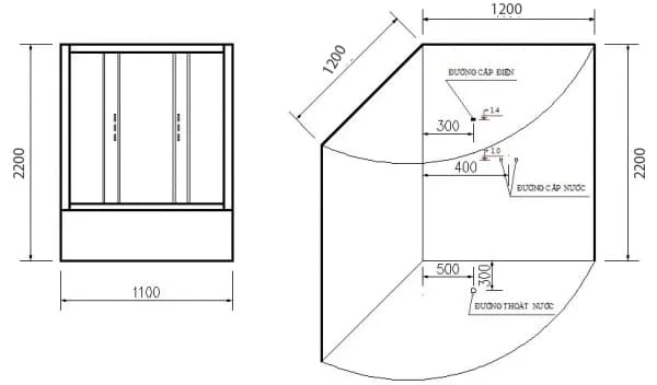 Bản vẽ Phòng Xông Hơi Uớt Govern JS-0112 