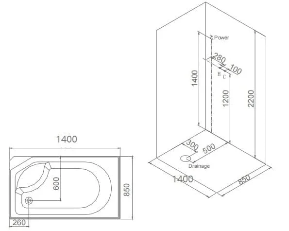 Bản vẽ Phòng Xông Hơi Uớt Govern JS-0148