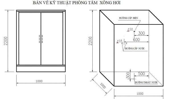 Bản vẽ Phòng Xông Hơi Uớt Govern K-012