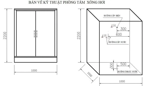 Bản vẽ Phòng Xông Hơi Uớt Govern K-012