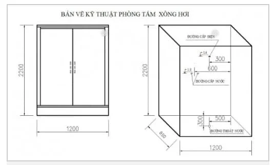 Bản vẽ Phòng Xông Hơi Uớt Govern K-021