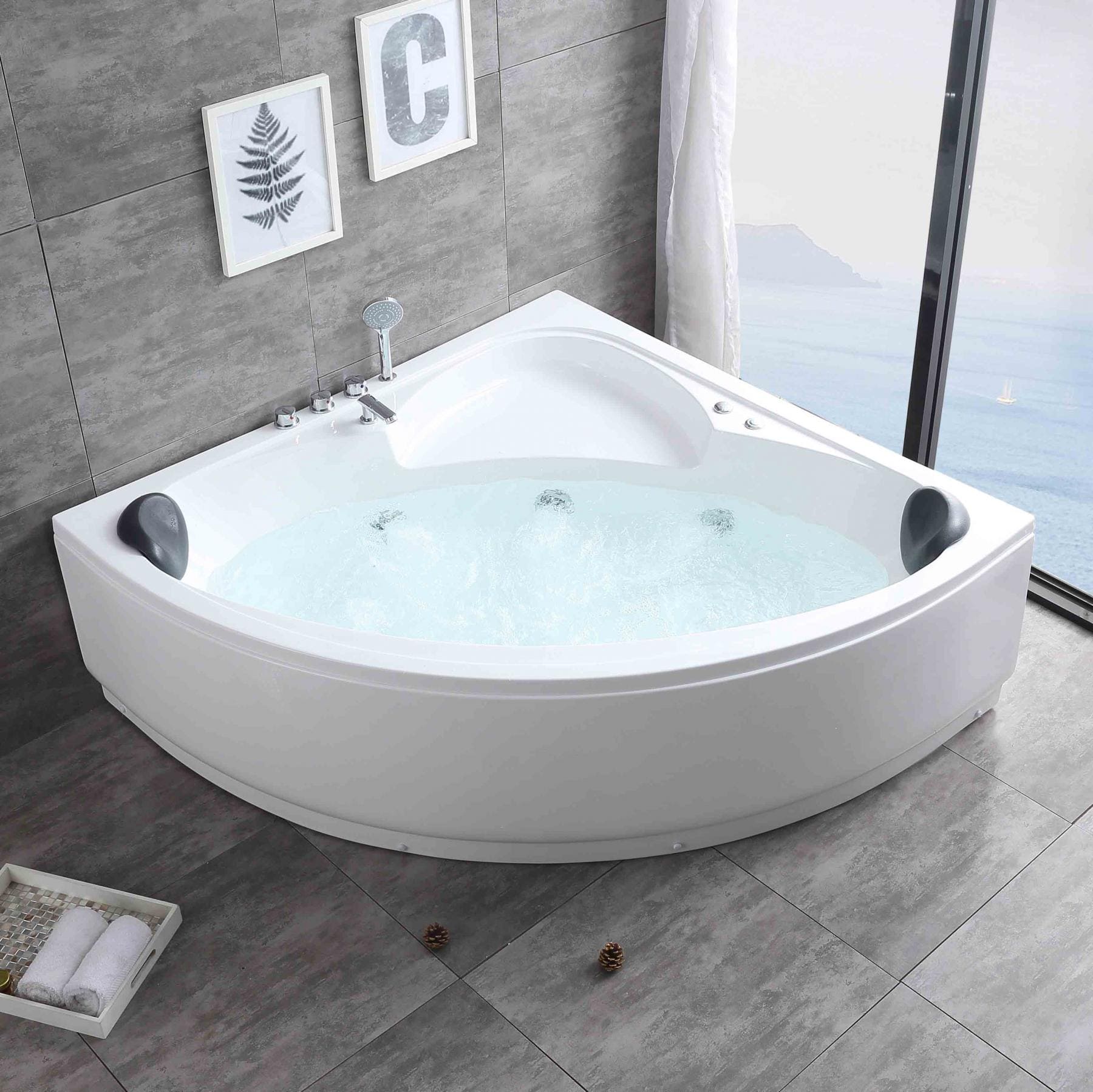 Bồn tắm massage đặt góc Govern JS-8098 