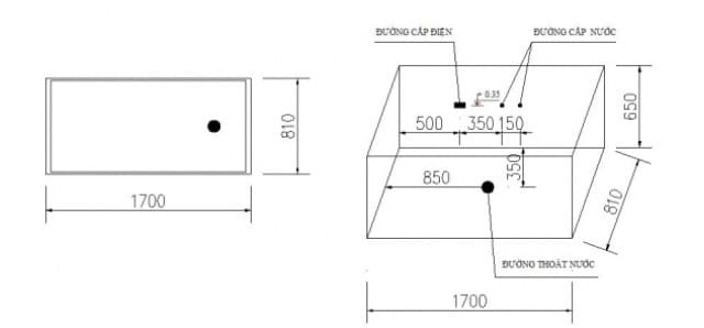 Bản vẽ Bồn tắm massage sục khí Govern JS-6235