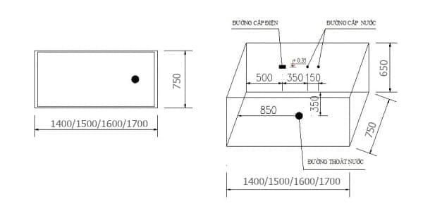 Bồn tắm massage sục khí Govern JS-6341P