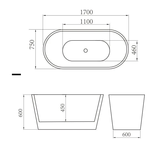 Bản vẽ Bồn tắm độc lập Govern JS-6102