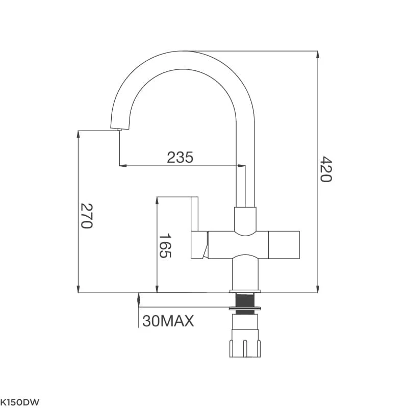 Vòi chậu rửa bát Malloca K150DW