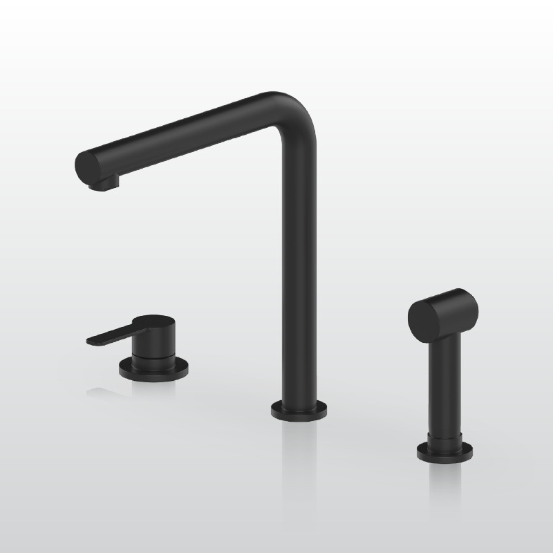 Vòi chậu rửa bát màu đen Malloca K501B