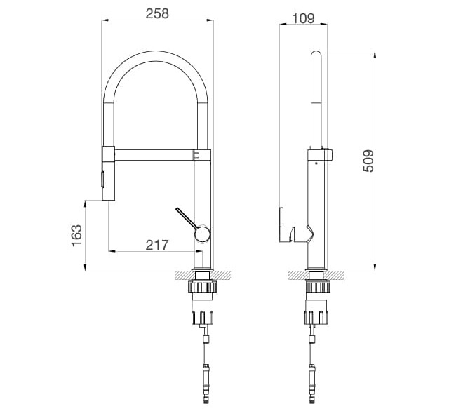Vòi chậu rửa bát cảm ứng Malloca K586SBS