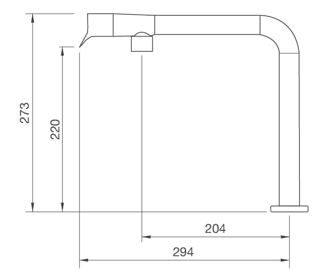 Bản vẽ Vòi chậu rửa bát Malloca MF-070