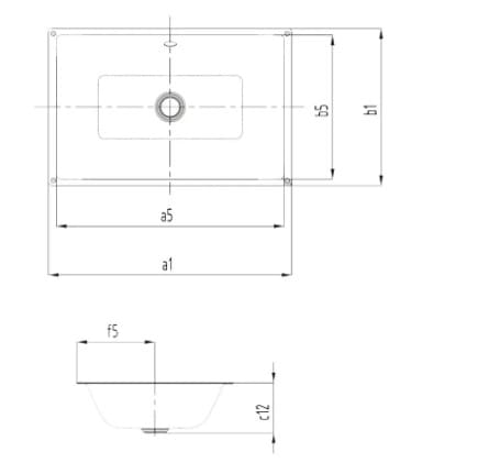 Bản vẽ Chậu rửa lavabo âm bàn KALDEWEI PURO 3159-3915