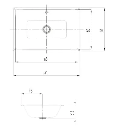 Bản vẽ Chậu rửa lavabo âm bàn KALDEWEI PURO 3159-3915