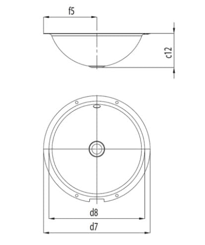 Bản vẽ Chậu rửa lavabo âm bàn KALDEWEI 3182-3915