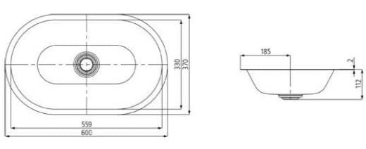 Bản vẽ kỹ thuật Chậu rửa lavabo âm bàn KALDEWEI CENTRO 3059-3904
