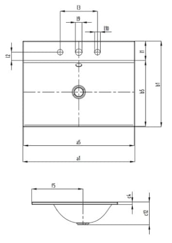 Bản vẽ Chậu rửa lavabo dương vành KALDEWEI SILIENIO 3037-3915