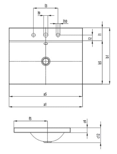 Bản vẽ kỹ thuật Chậu rửa lavabo dương vành KALDEWEI SILIENIO 3040-3915